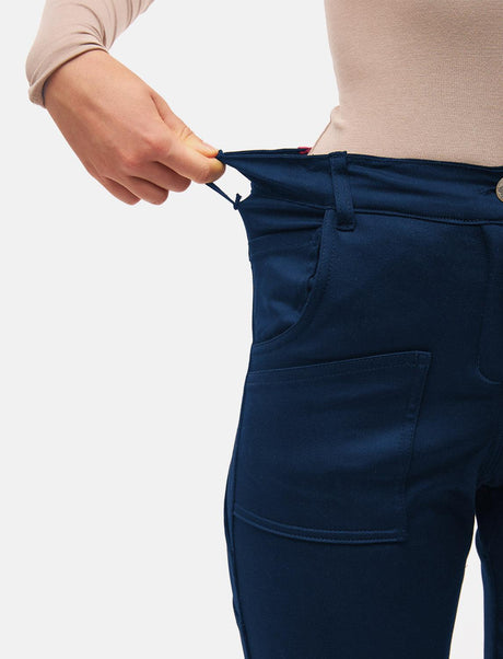 Pantalon de travail femme power Stretch Slim Fit avec poches pour genouillères