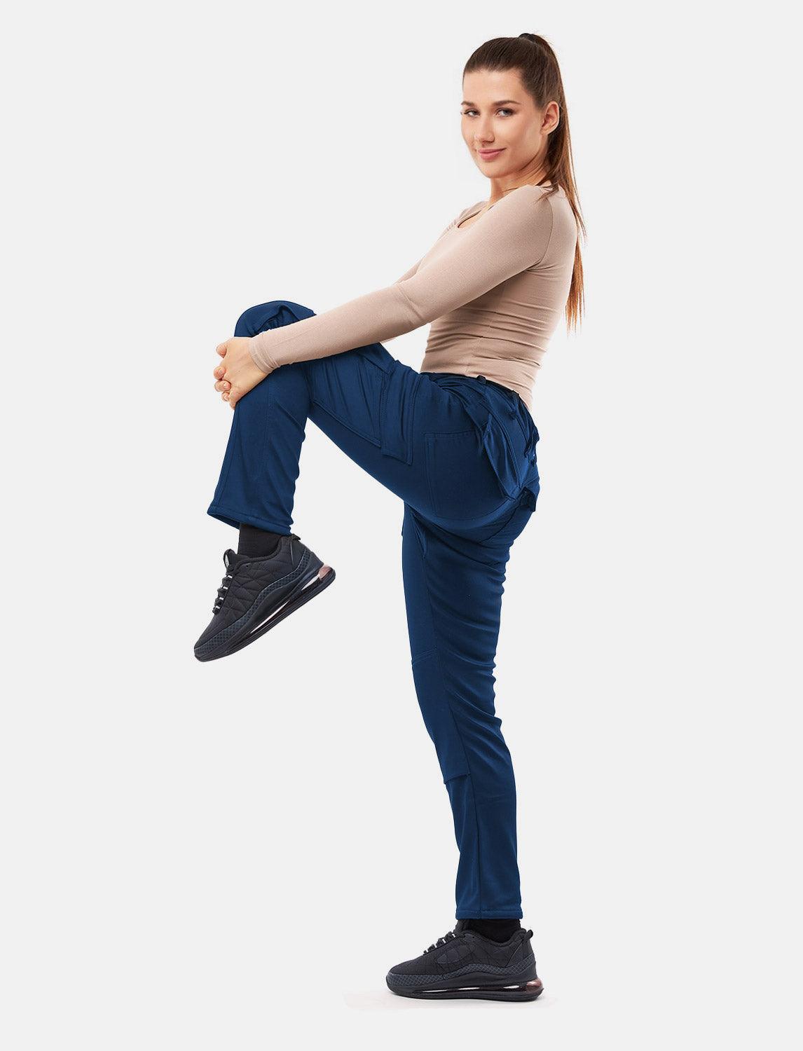 power Stretch women's work trousers slim fit trousers with knee pad pockets