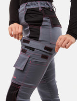 power Stretch women's work trousers slim fit trousers with knee pad pockets