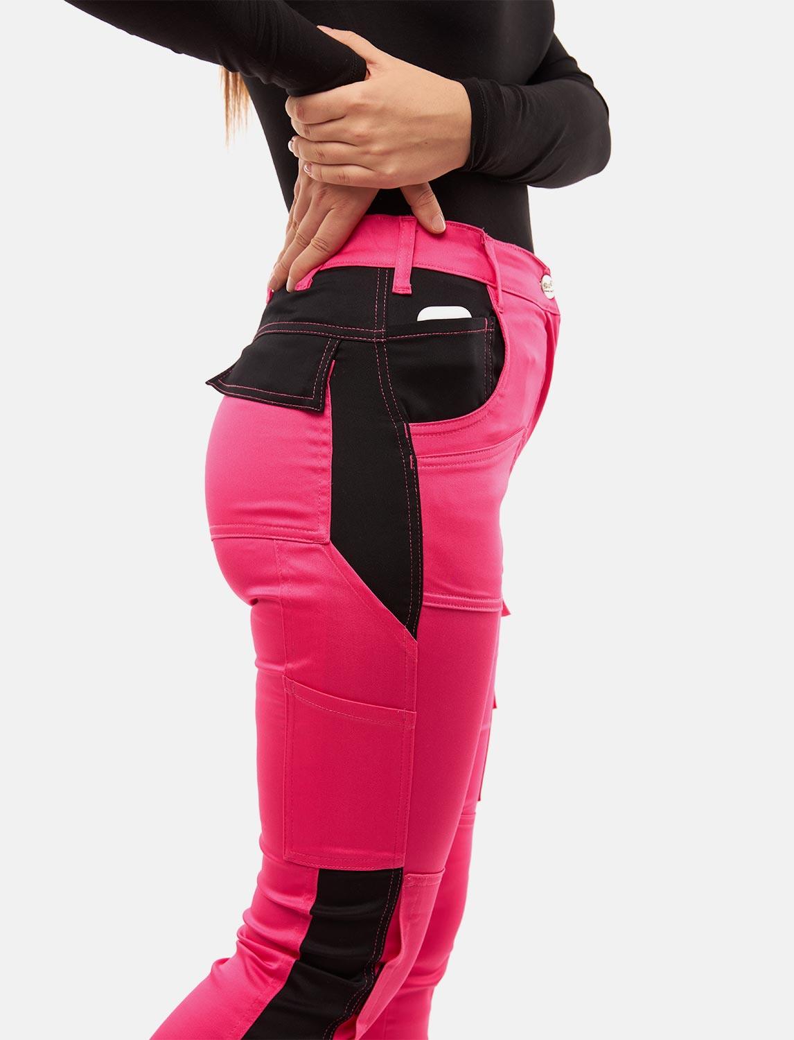 power Stretch women's work trousers slim fit trousers with knee pad pockets