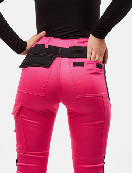 Pantalon de travail femme power Stretch Slim Fit avec poches pour genouillères