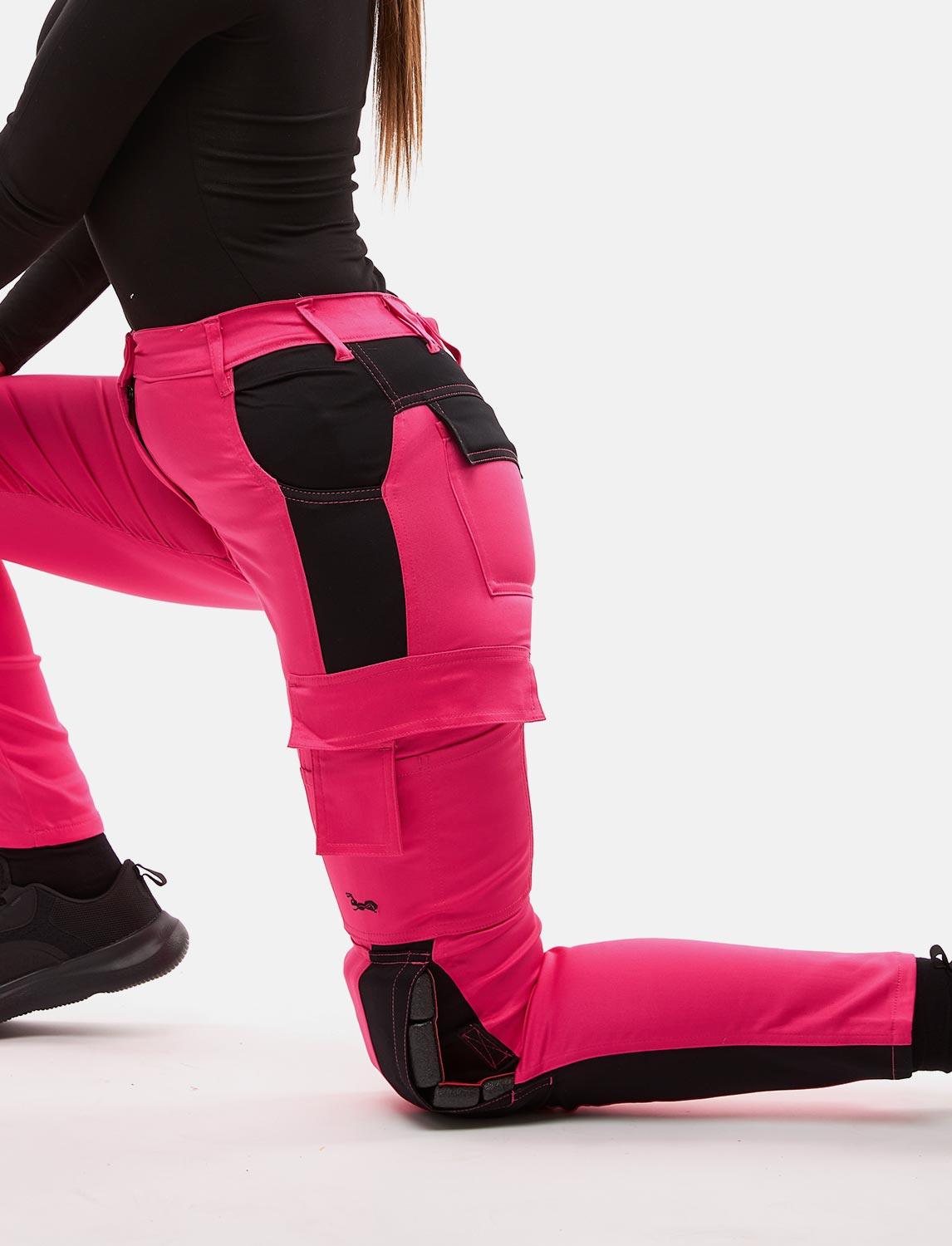 power Stretch women's work trousers slim fit trousers with knee pad pockets
