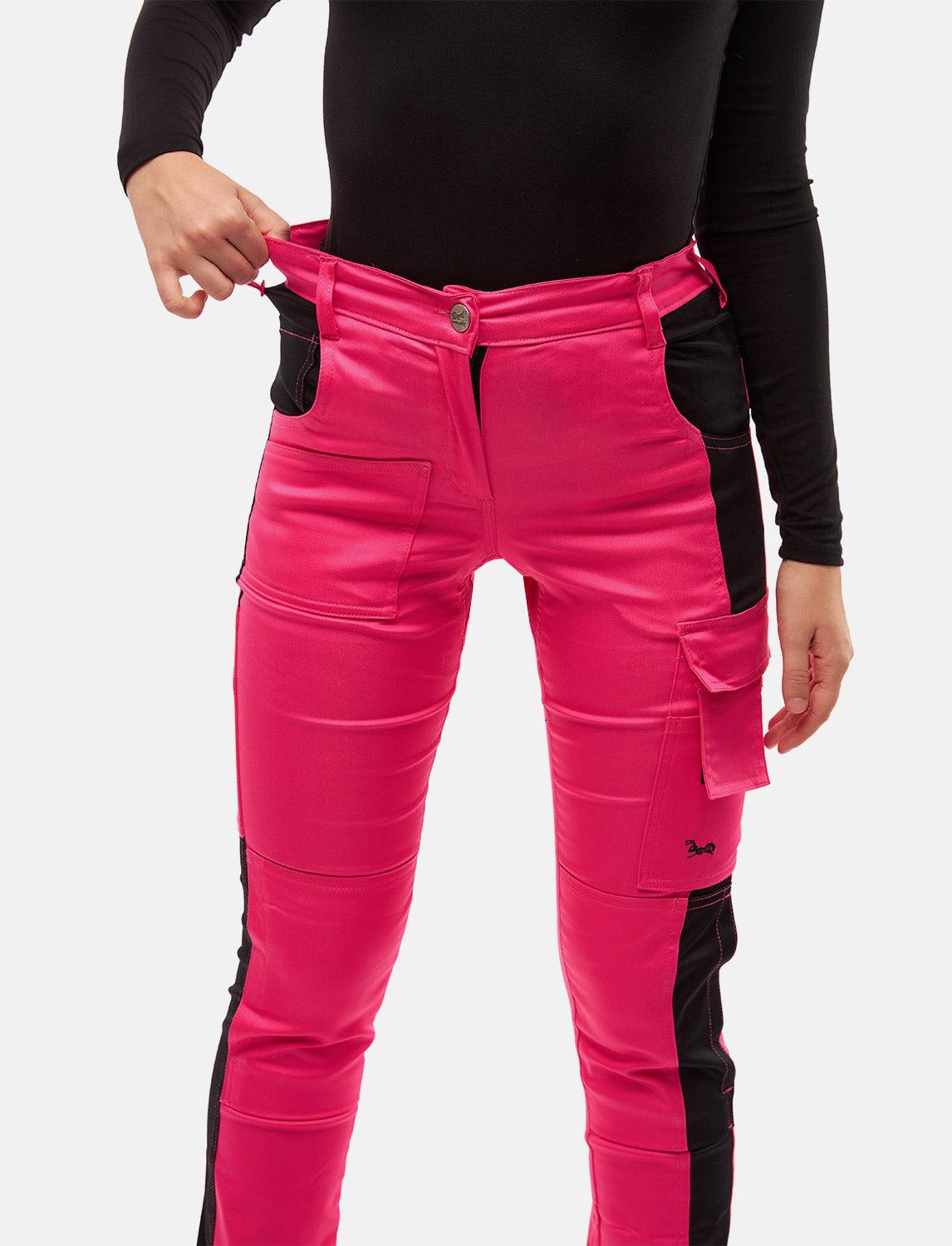 power Stretch women's work trousers slim fit trousers with knee pad pockets