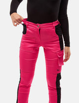 power Stretch women's work trousers slim fit trousers with knee pad pockets