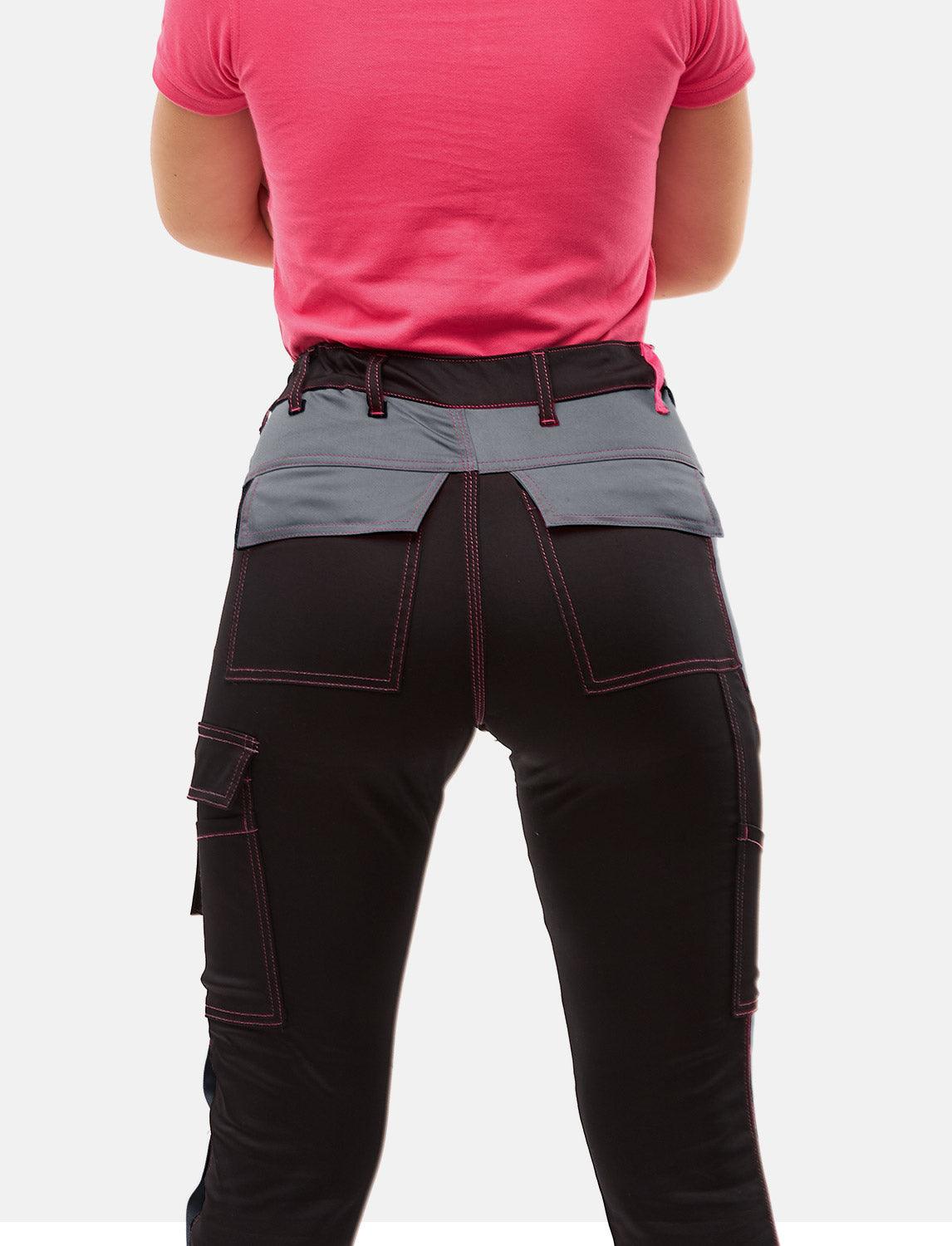 power Stretch women's work trousers slim fit trousers with knee pad pockets
