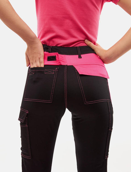 Pantalon de travail femme power Stretch Slim Fit avec poches pour genouillères