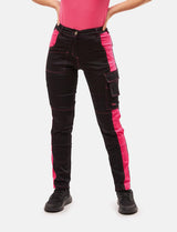 power Stretch women's work trousers slim fit trousers with knee pad pockets