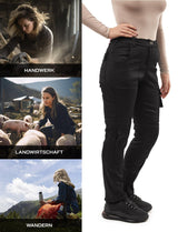 Women's work trousers made of stretch strong cotton