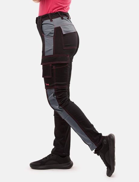 Pantalon de travail femme stretch en coton robuste
