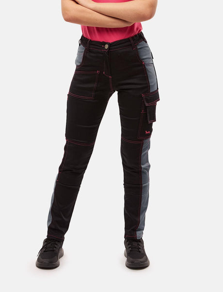 Pantalon de travail femme stretch en coton robuste