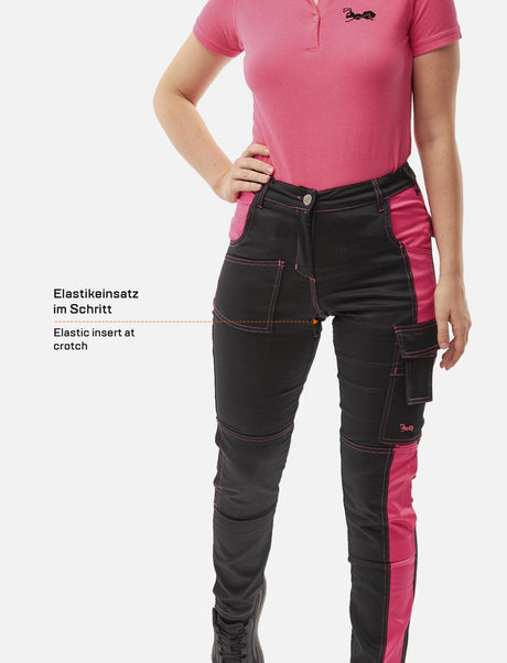 Pantalon de travail femme stretch en coton robuste