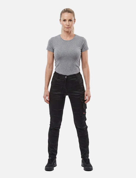 Pantalon de travail femme Eco-Stretch Sorona® – taille haute Slim Fit, robuste et déperlant
