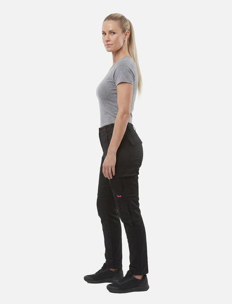 Pantalon de travail femme Eco-Stretch Sorona® – taille haute Slim Fit, robuste et déperlant