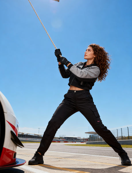 Pantalon de travail femme Eco-Stretch Sorona® – taille haute Slim Fit, robuste et déperlant