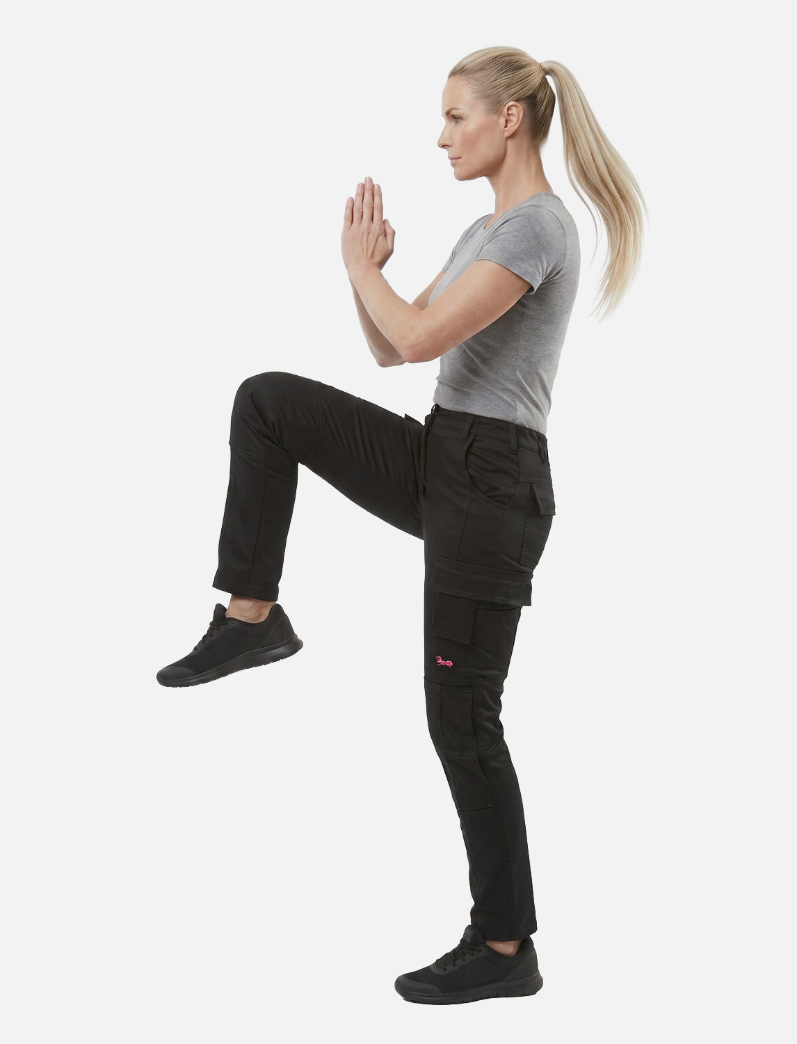 Women's work trousers fully stretch with knee pad pockets Slim Fit