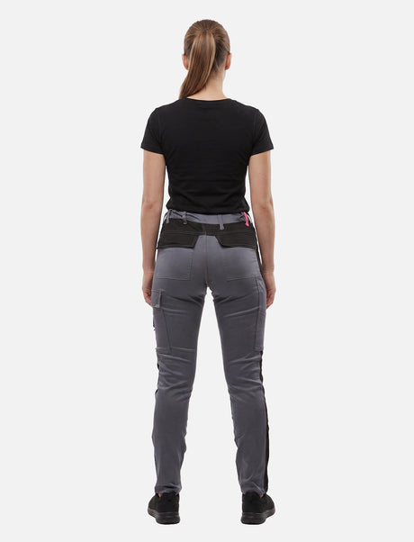 Pantalon de travail femme Eco-Stretch Sorona® – taille haute Slim Fit, robuste et déperlant