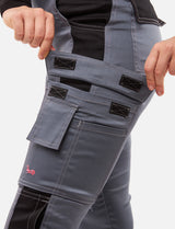 Women's work trousers fully stretch with knee pad pockets Slim Fit