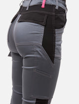 Women's work trousers fully stretch with knee pad pockets Slim Fit