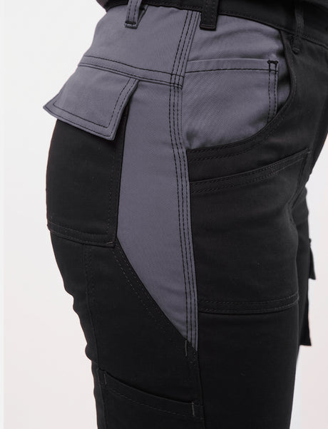 Pantalon de travail femme Eco-Stretch Sorona® – taille haute Slim Fit, robuste et déperlant