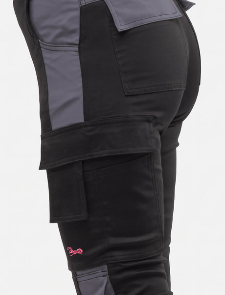Pantalon de travail femme Eco-Stretch Sorona® – taille haute Slim Fit, robuste et déperlant