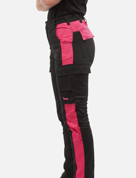 Pantalon de travail femme Eco-Stretch Sorona® – taille haute Slim Fit, robuste et déperlant