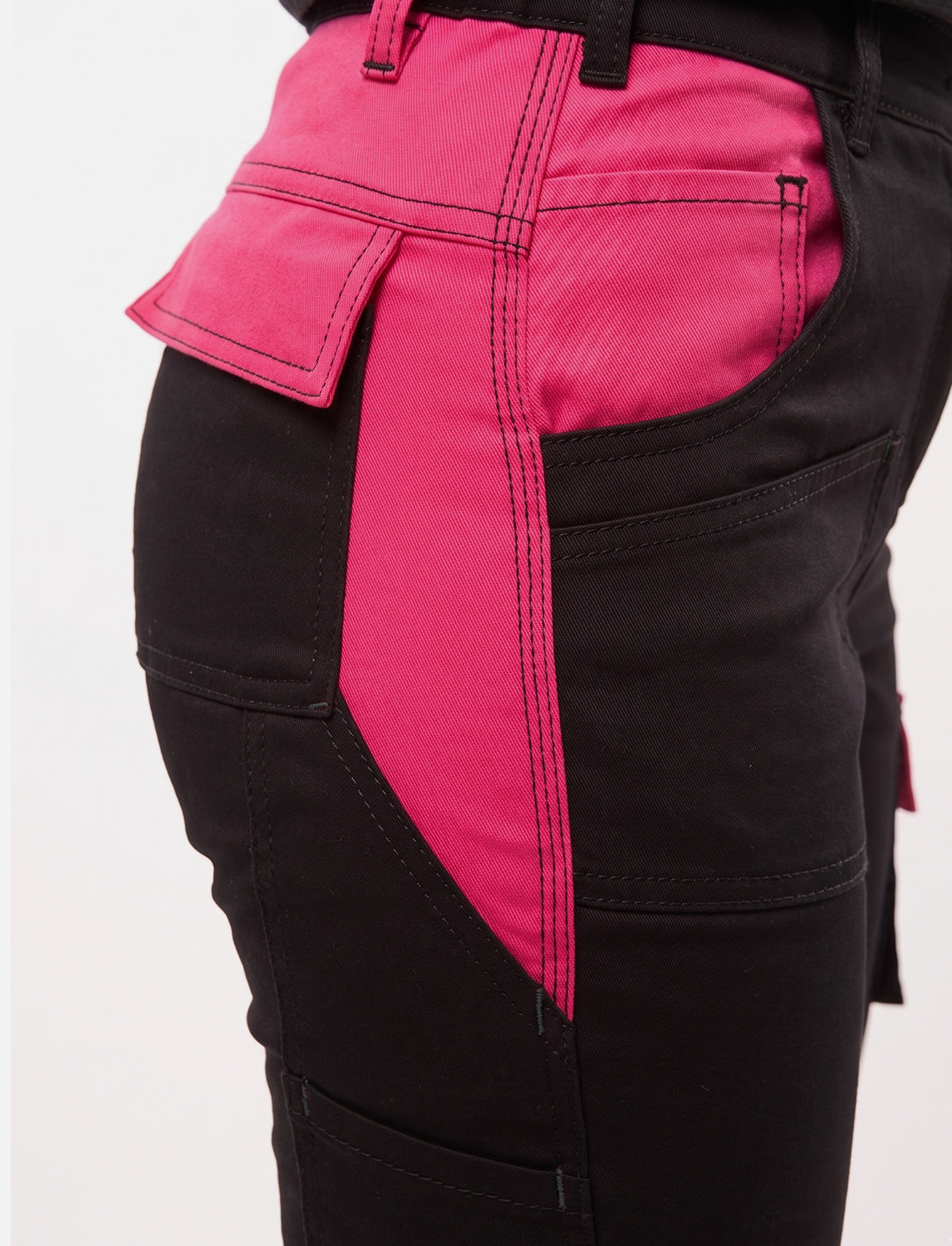 Women's work trousers fully stretch with knee pad pockets Slim Fit