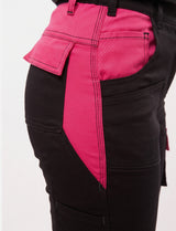 Women's work trousers fully stretch with knee pad pockets Slim Fit