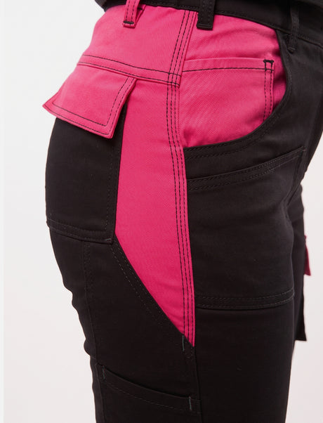 Pantalon de travail femme Eco-Stretch Sorona® – taille haute Slim Fit, robuste et déperlant