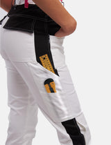 Power Stretch Painter's Trousers Women's Work Trousers White with Knee Pad Pockets
