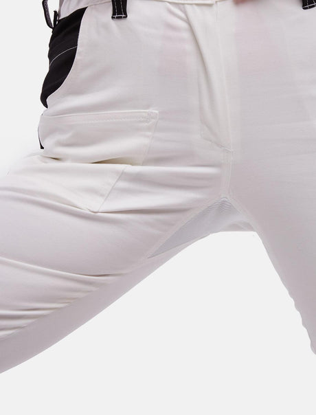 Power Stretch Painter's Trousers Women's Work Trousers White with Knee Pad Pockets