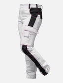 Complete stretch ladies painter's trousers with knee pad pockets work trousers white cotton