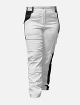Complete stretch ladies painter's trousers with knee pad pockets work trousers white cotton