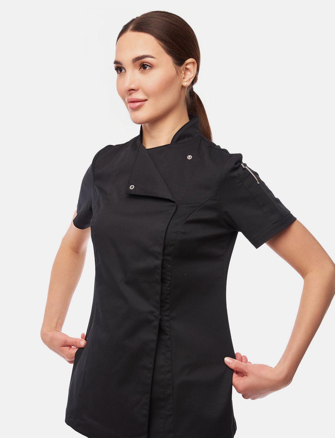 Women's chef's jacket with dryMesh back and snap fasteners Slim Fit