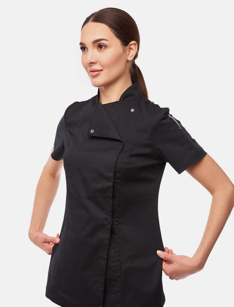 Veste de cuisine femme avec dos dryMesh et boutons-pression Slim Fit