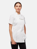 Women's chef's jacket with dryMesh back and snap fasteners Slim Fit