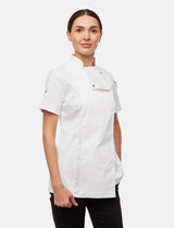Women's chef's jacket with dryMesh back and snap fasteners Slim Fit