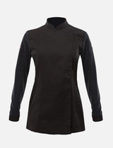 Women's chef's jacket with dryMesh back and sleeves - snap fasteners - long sleeve