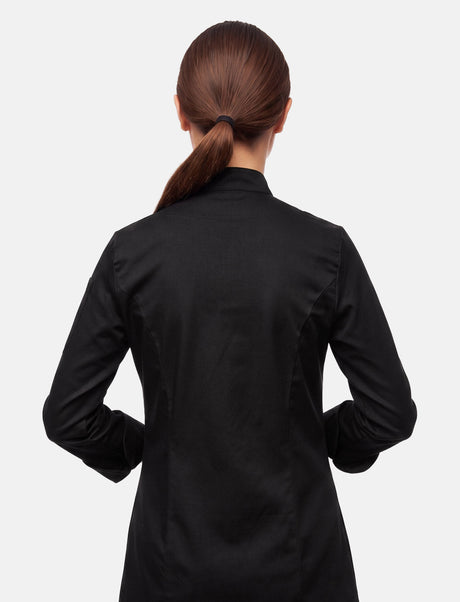 Veste de cuisine stretch femme coupe slim avec boutons-pression | StrongAnt D411LANGSTR