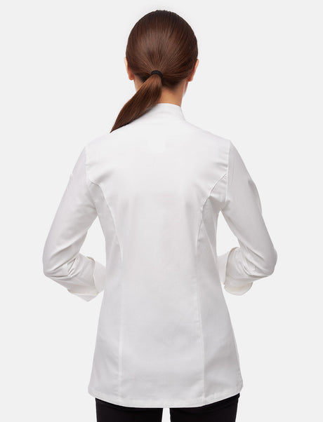 Veste de cuisine stretch femme coupe slim avec boutons-pression | StrongAnt D411LANGSTR