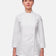 Weiße Kochjacke Damen D411LANGSTR Langarm – gerade Vorderansicht im Slim Fit