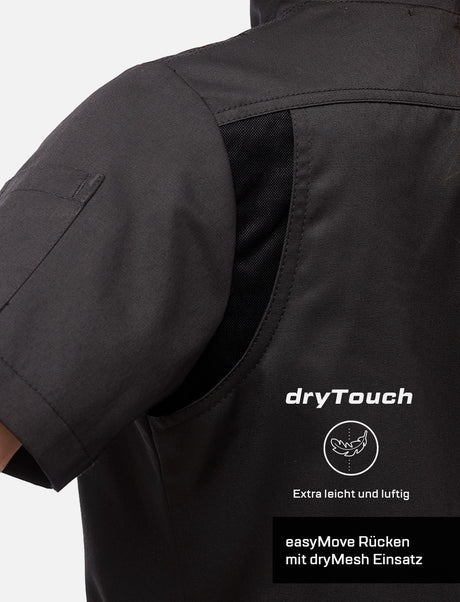 Veste de cuisine femme manches courtes avec boutons-pression | StrongAnt D412WAKSB