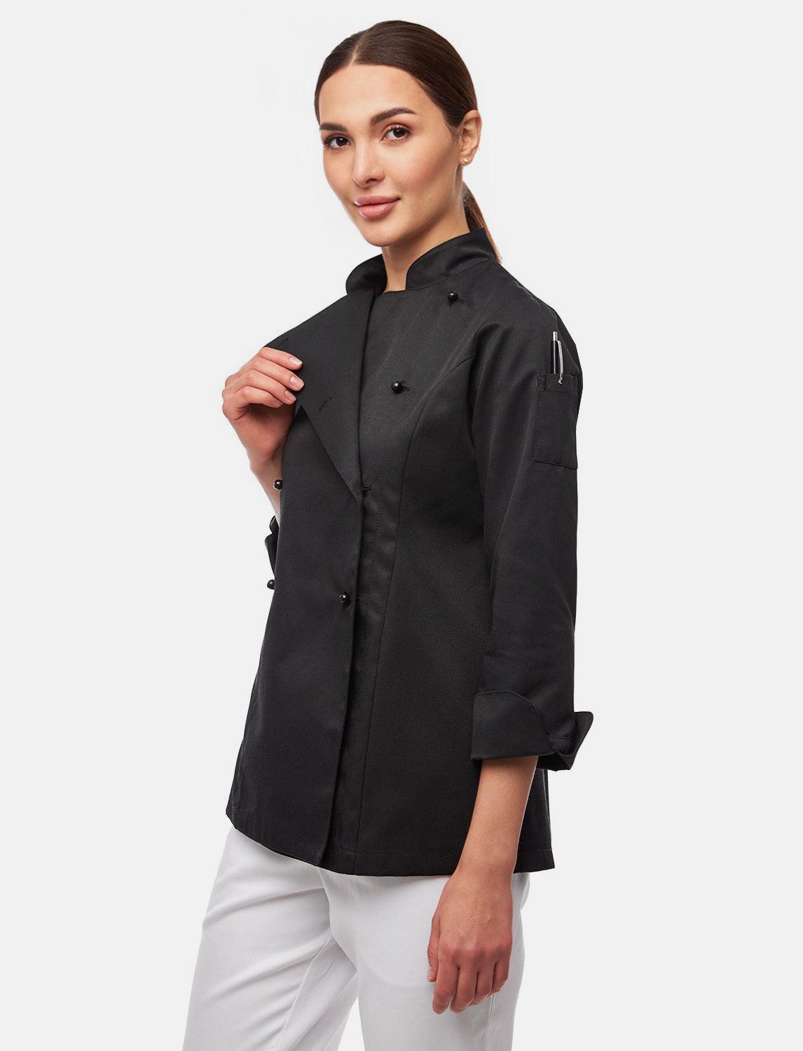 Veste de cuisine femme manches longues en coton | StrongAnt D412WALANG