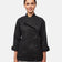Schwarze Kochjacke Damen D412WALANG Langarm – Vorderansicht