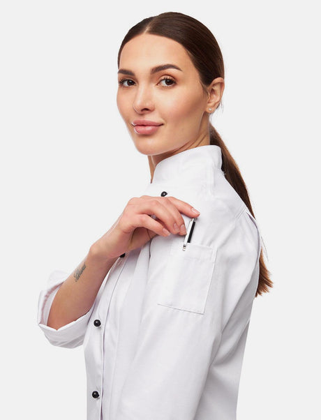 easyClean ladies' chef's jacket long-sleeved including ball buttons made of cotton Regular Fit