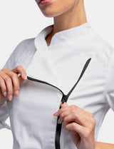 Women's Stretch Chef Jacket with Zip Slim Fit