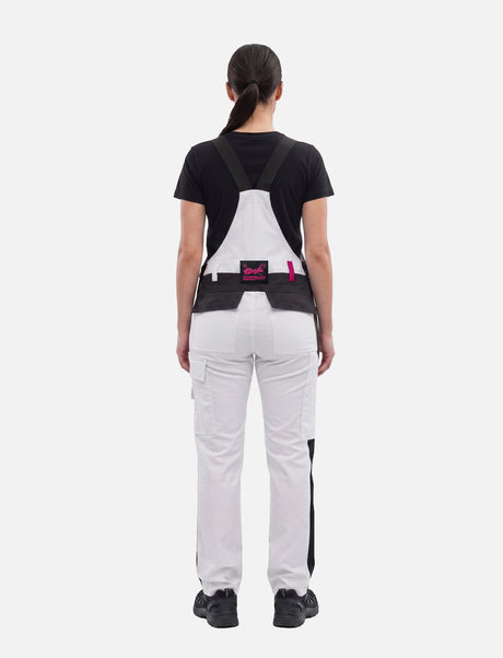 Salopette de peintre femme Stretch en coton avec poches pour genouillères | StrongAnt D510SCS