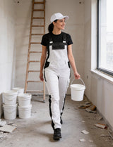 Salopette de peintre femme Stretch en coton avec poches pour genouillères | StrongAnt D510SCS