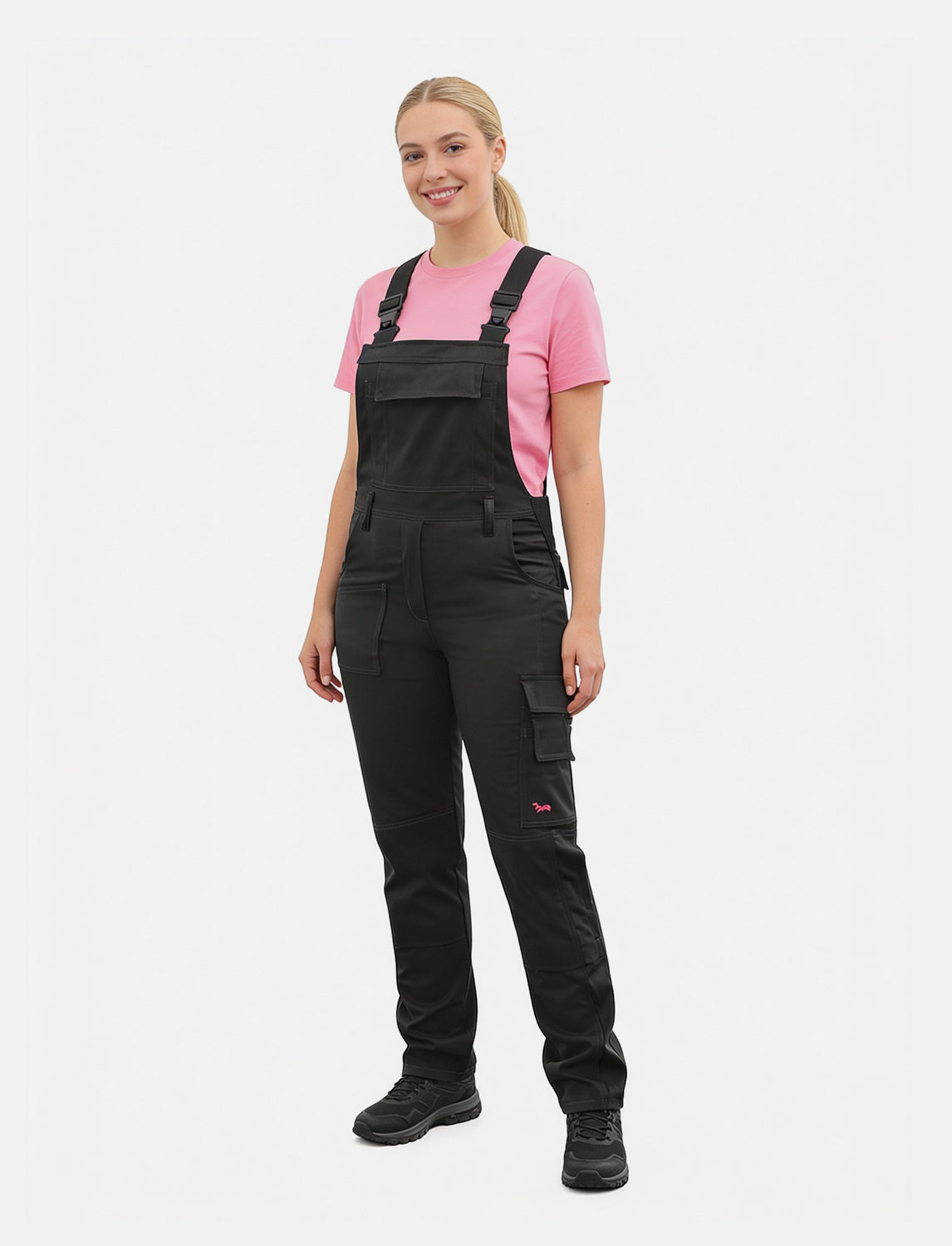Salopette de travail femme en coton stretch avec poches pour genouillères | StrongAnt D511SCS