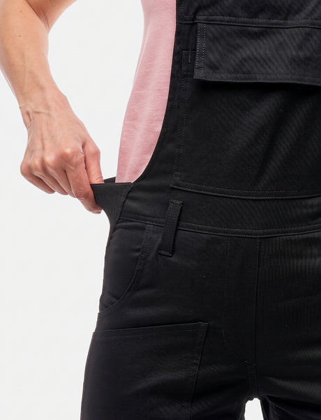 Women's work dungarees made of stretch strong cotton with knee pad pockets