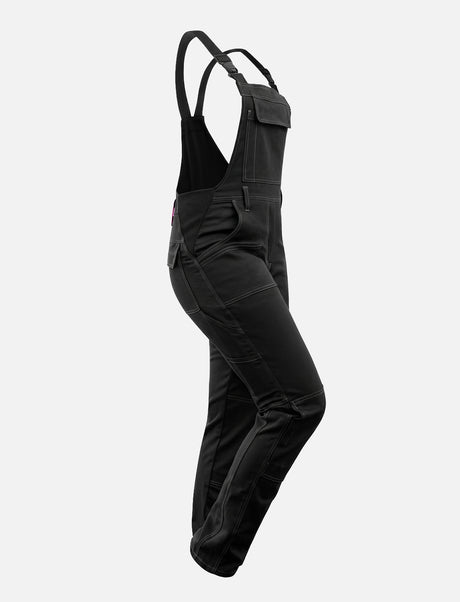 Women's work dungarees made of stretch strong cotton with knee pad pockets
